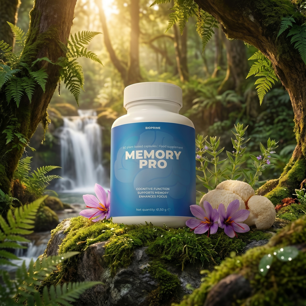 Опаковка MemoryPRO сред чиста природа — символ на чисти съставки